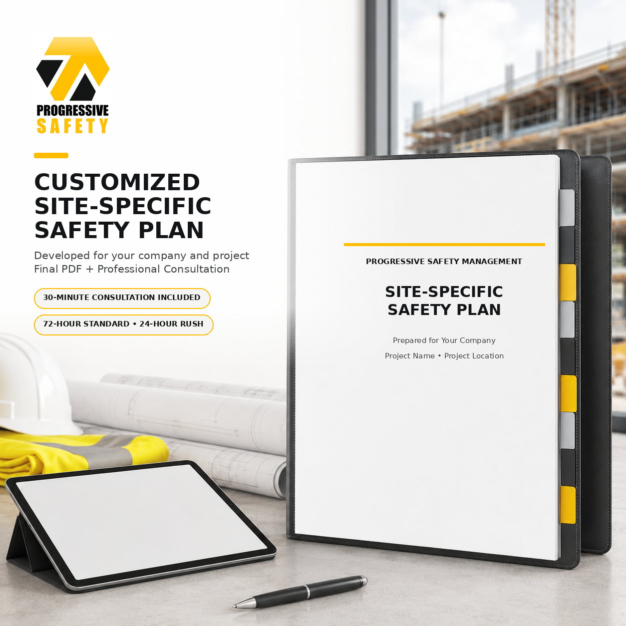 Customized Site-Specific Safety Plan (SSSP)