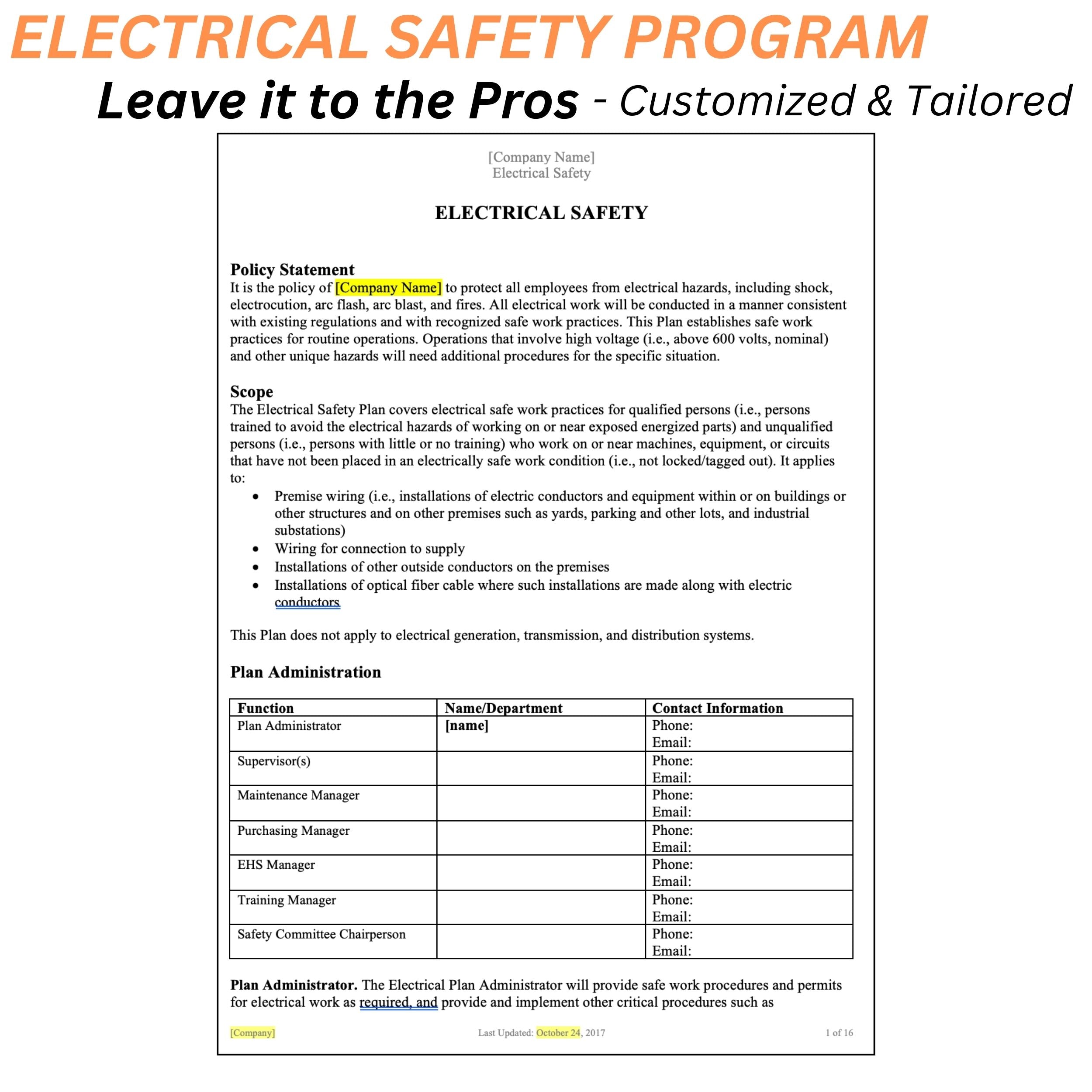 Electrical Safety Program