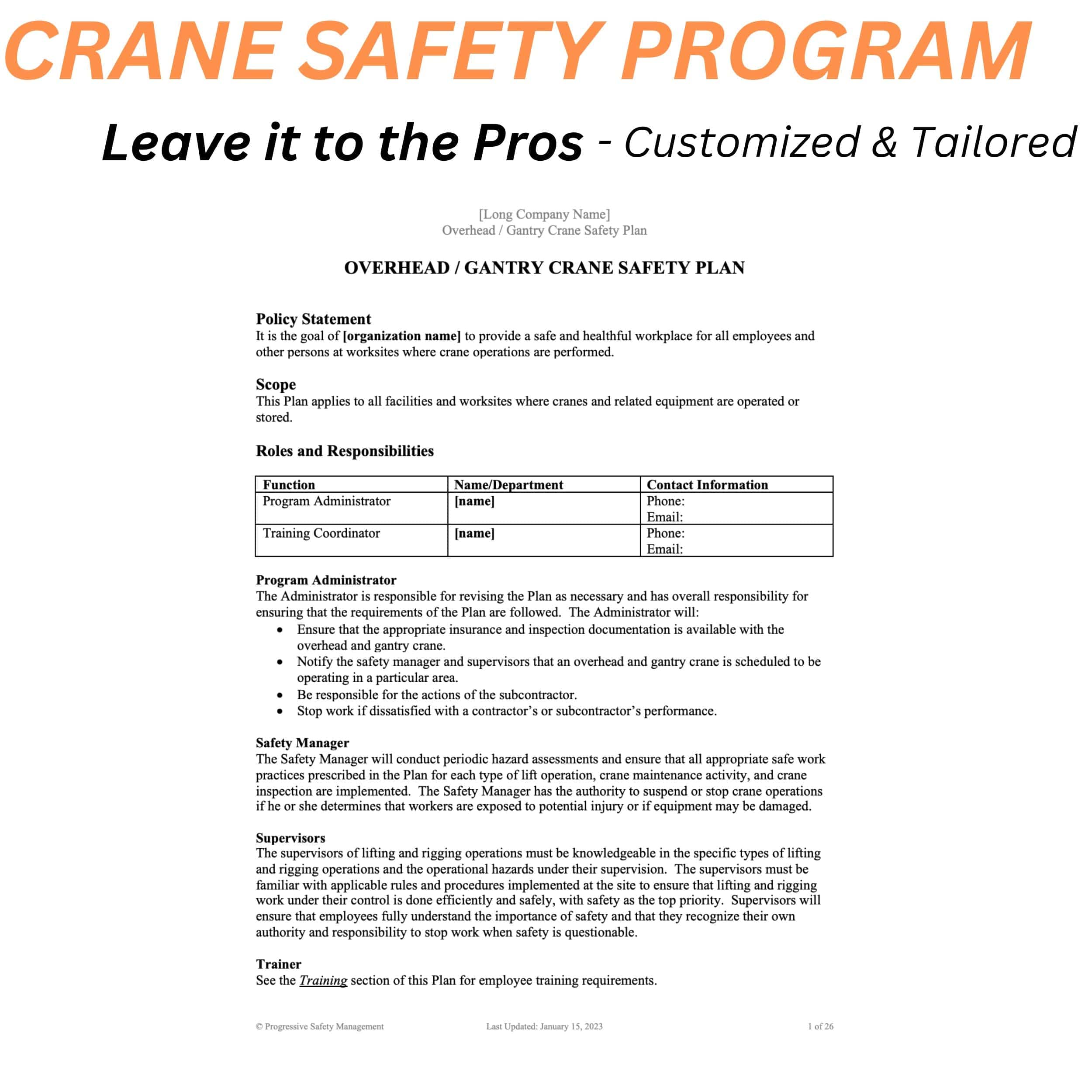 Crane Safety Program