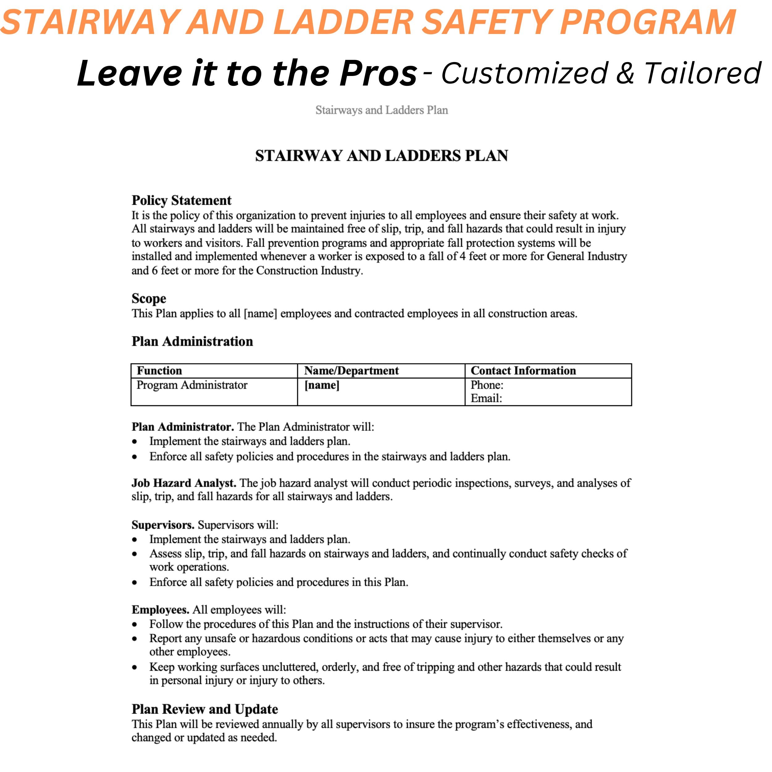 Stairway and Ladder Safety Program