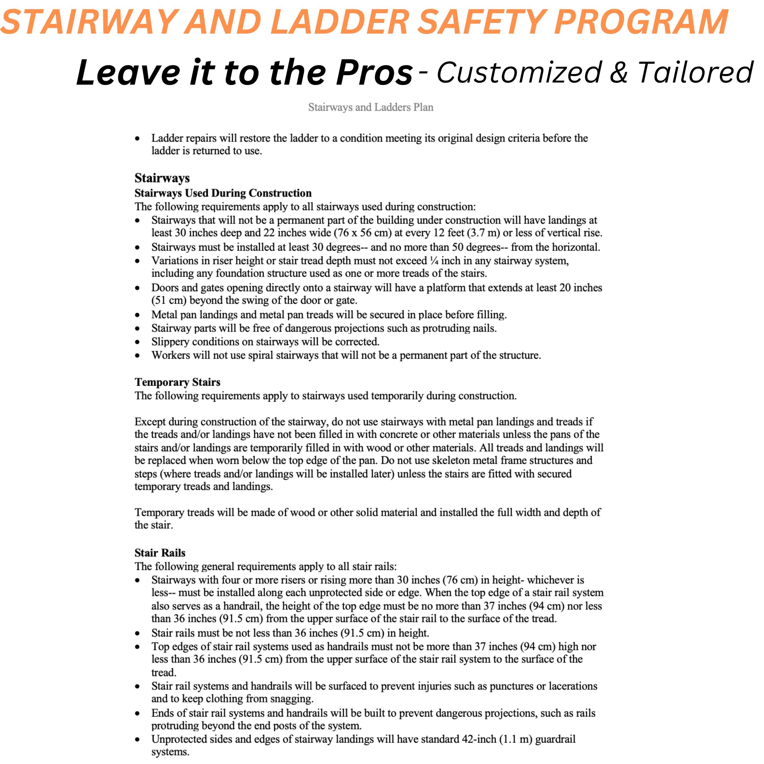 Stairway and Ladder Safety Program