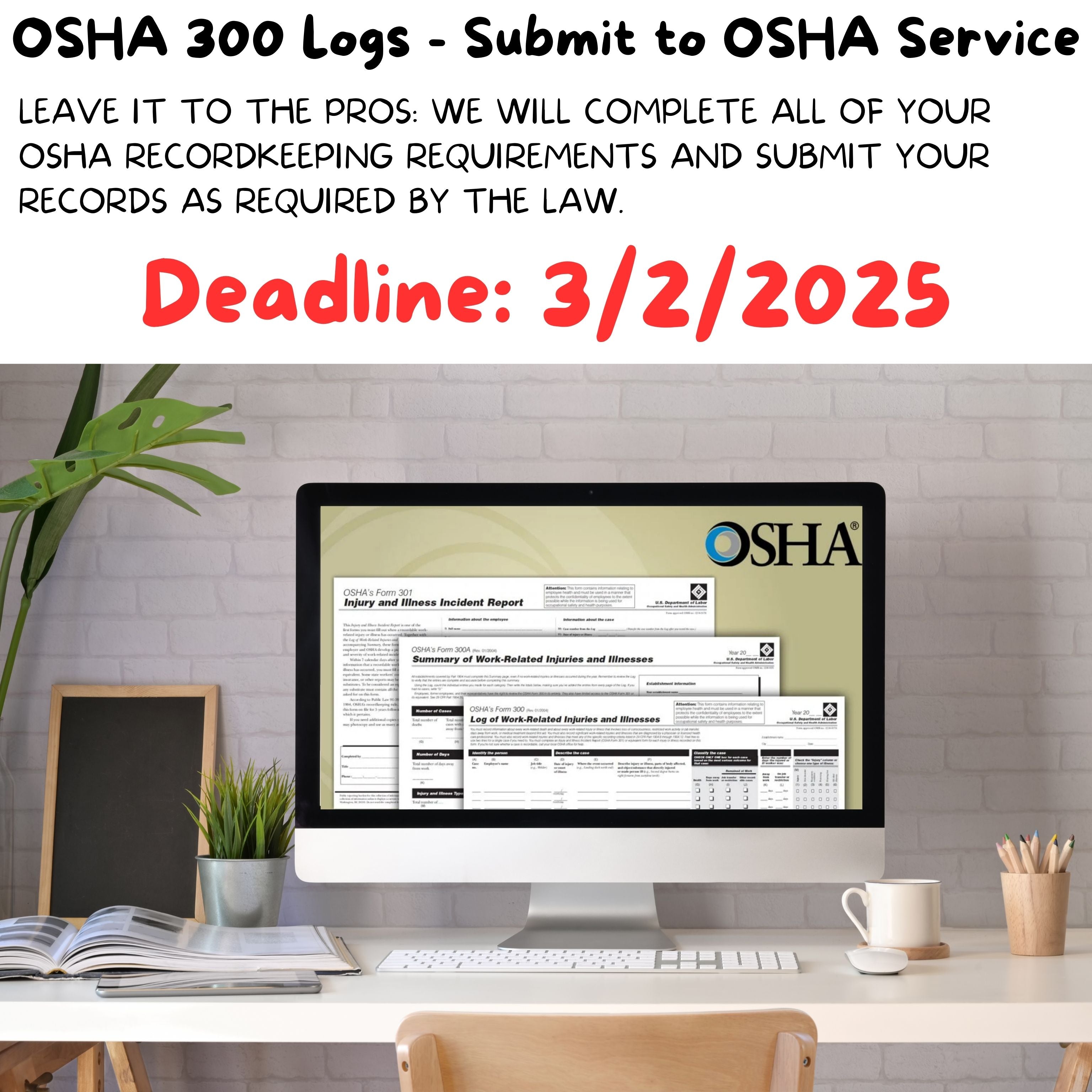 OSHA 300 Log Electronic Submission to OSHA for 2024: Completion and Submission