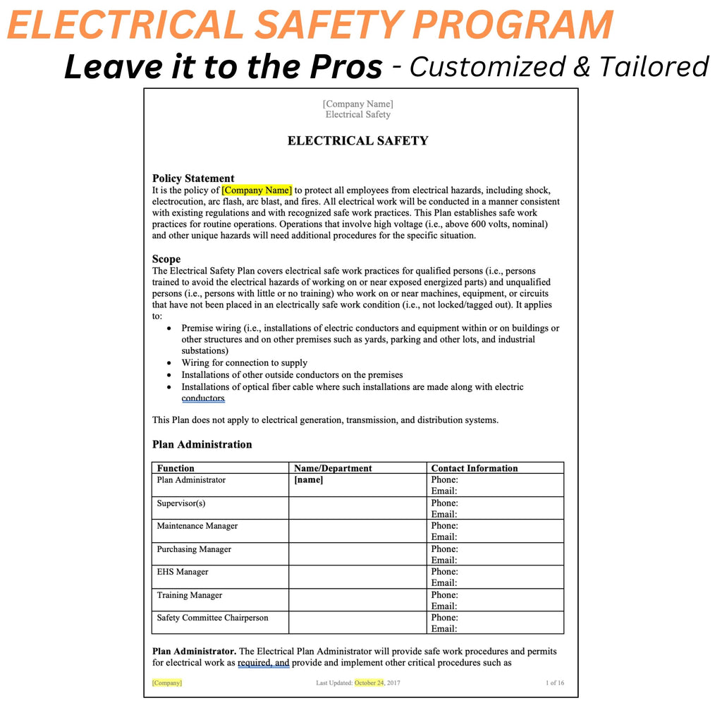 Electrical Safety Program