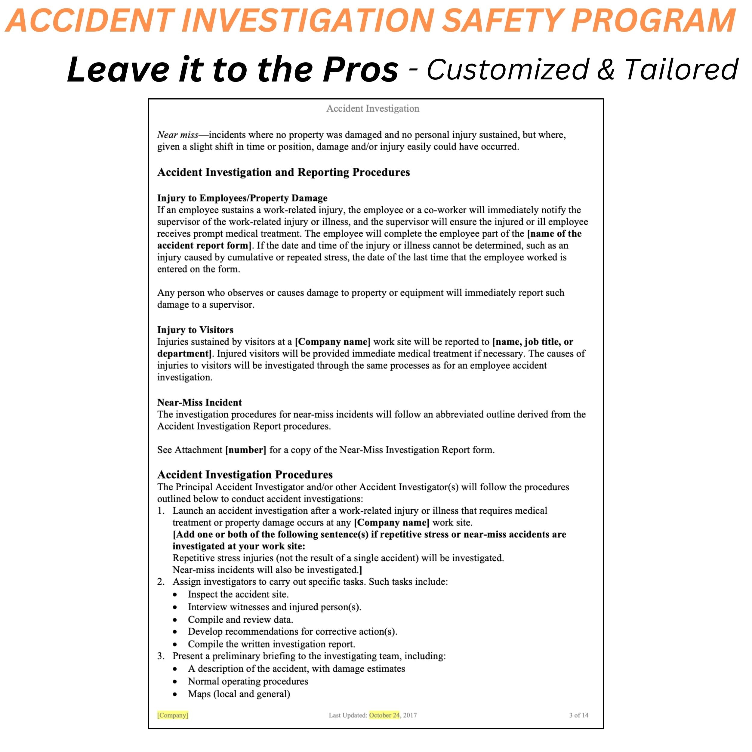 Accident Investigation Safety Program