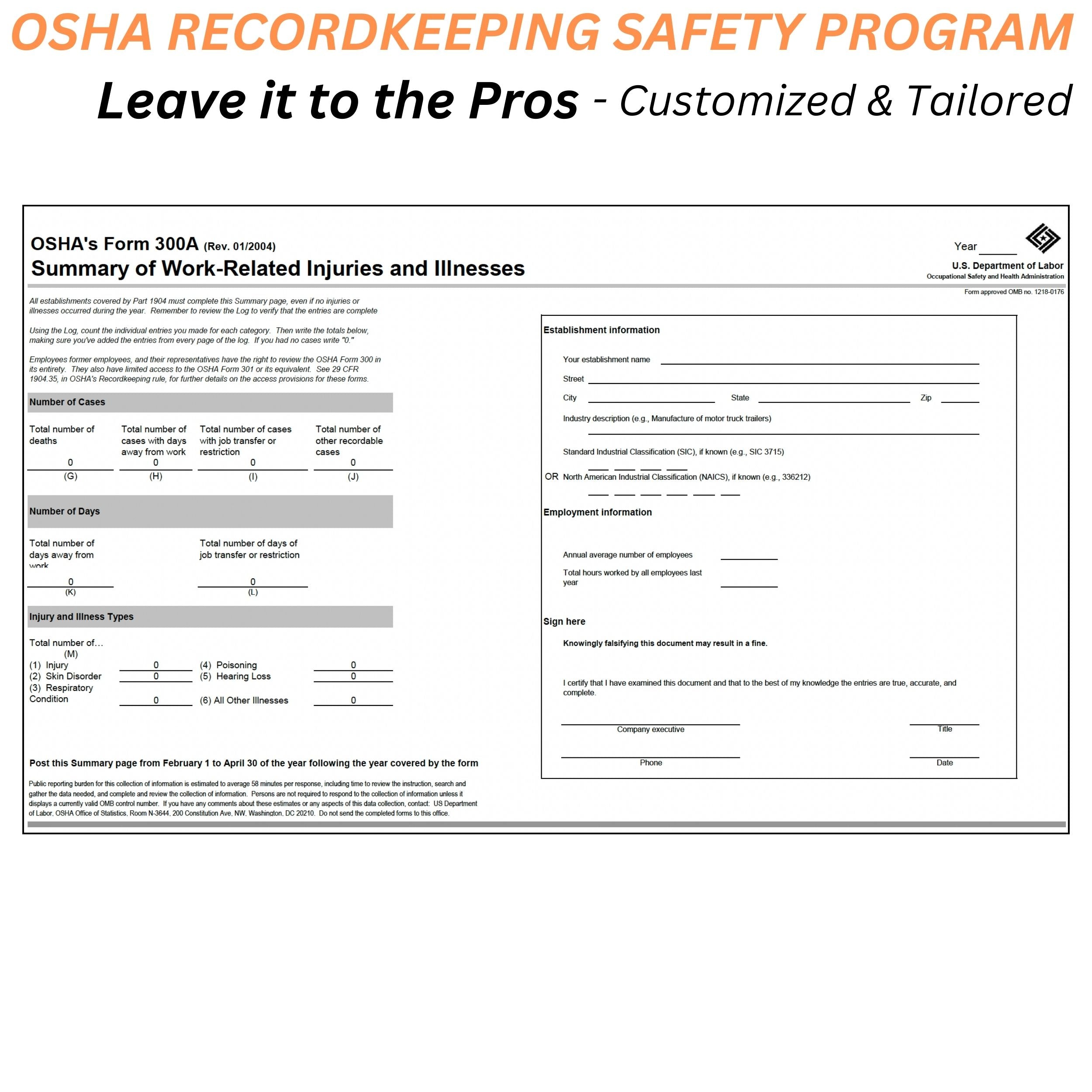 OSHA Recordkeeping Safety Program