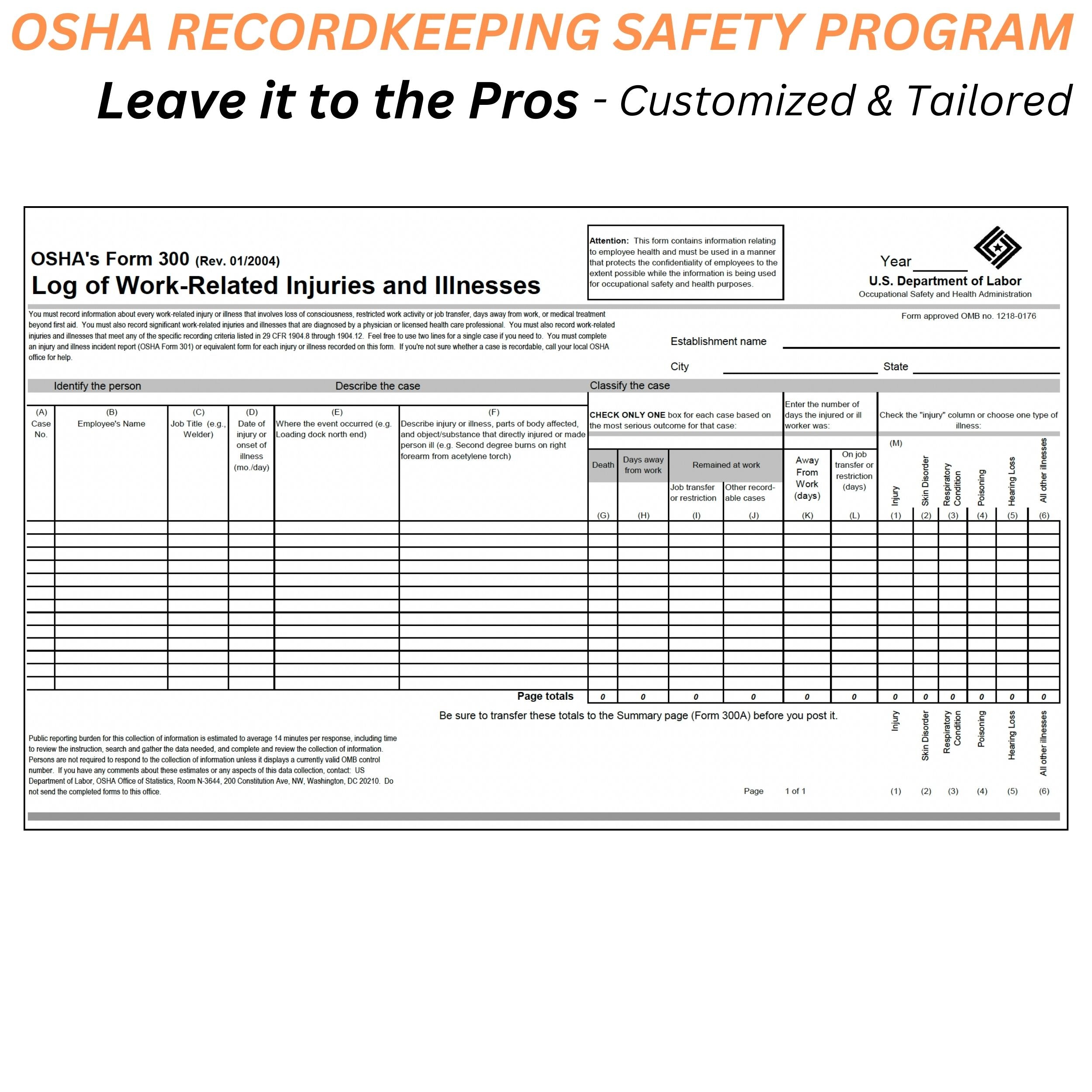 OSHA Recordkeeping Safety Program