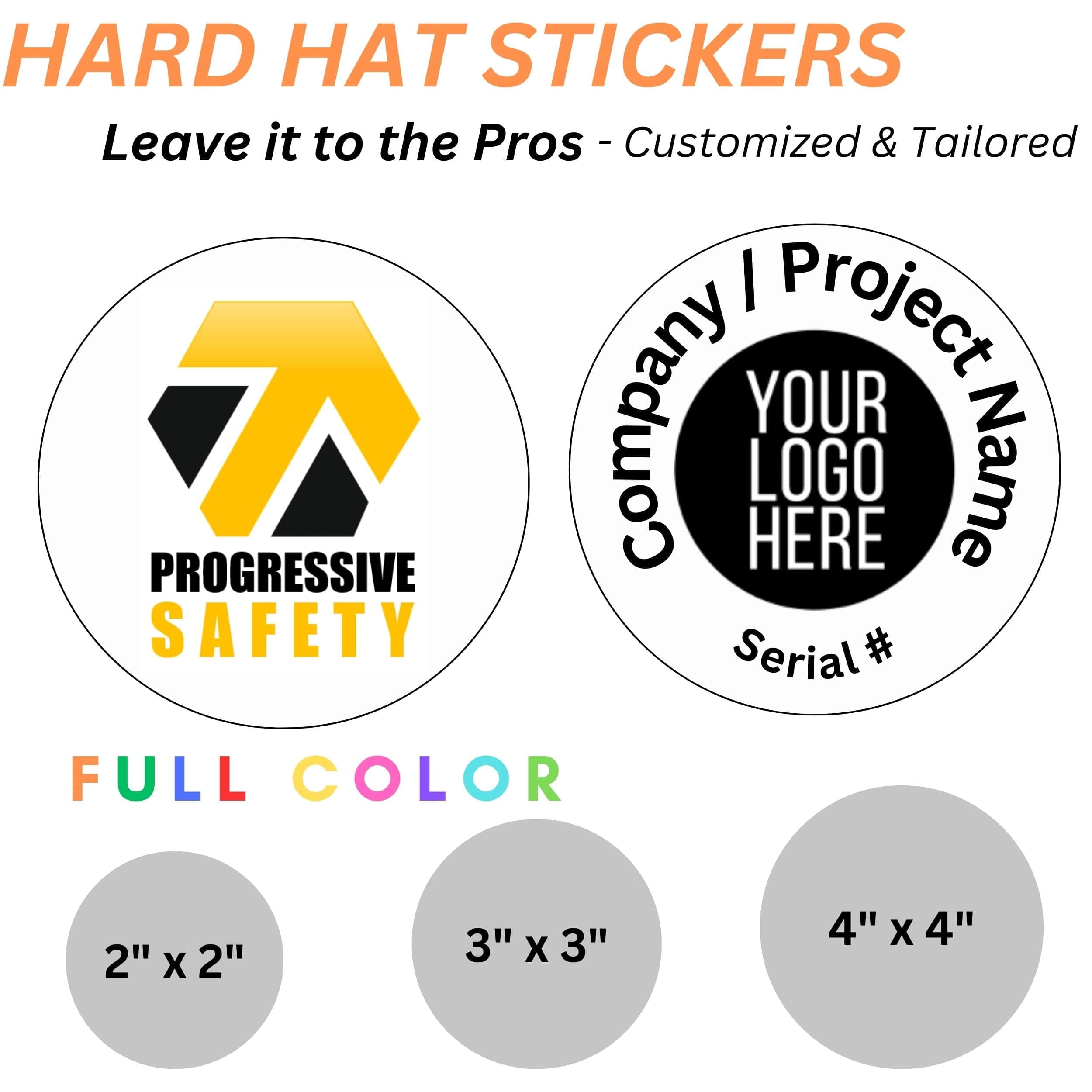 Custom Vinyl Hard Hat Stickers