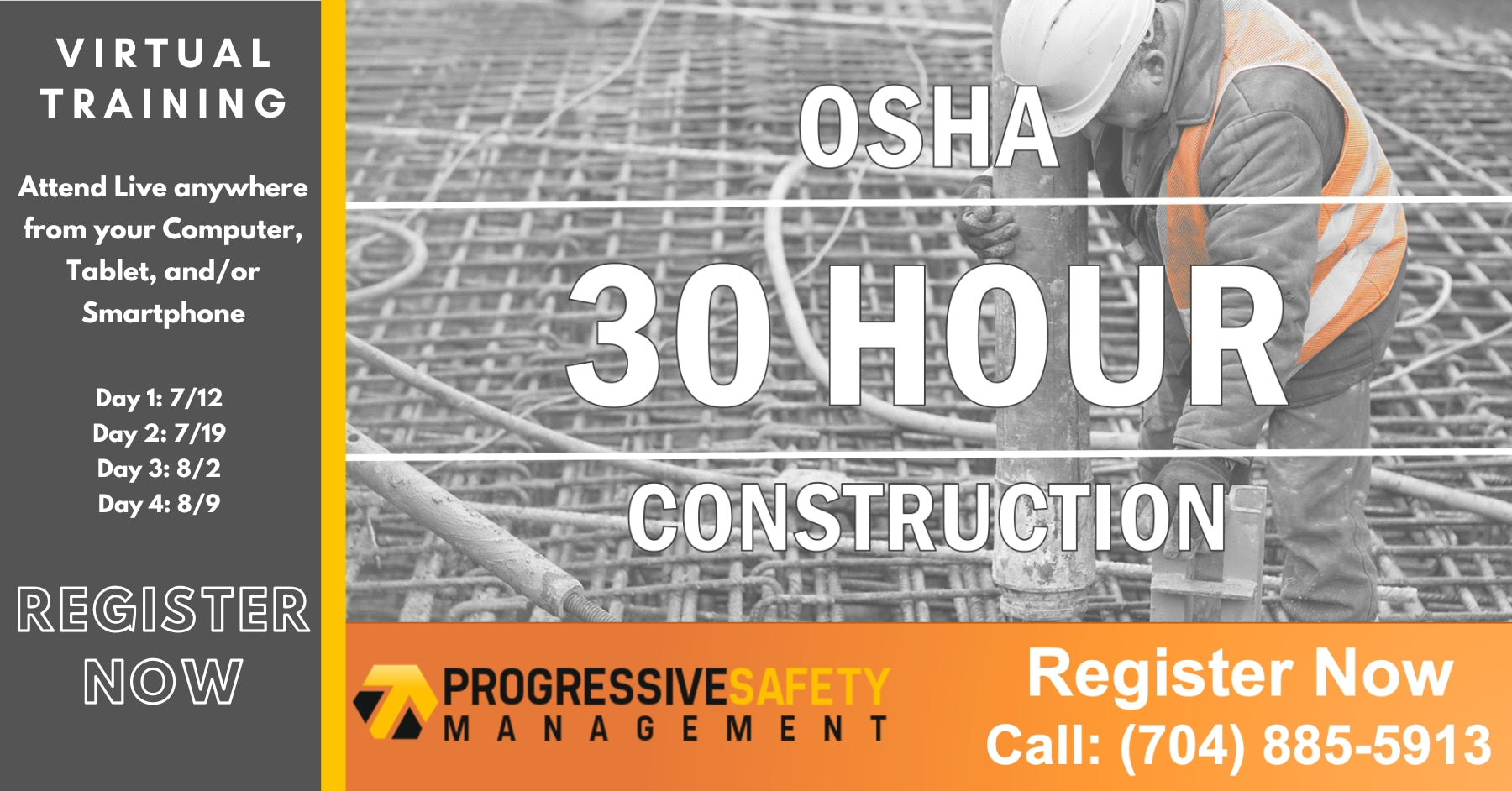 OSHA 30 - Construction Virtual Instructor-Led Training