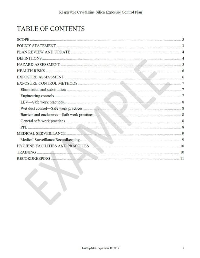 Silica Safety Program (Construction) Silica Safety Program (Construction)